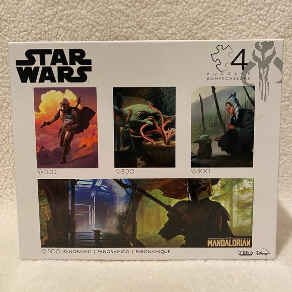 Star Wars 4 Puzzles NEW Mandalorian Disney Buffalo - Picture 1 of 10